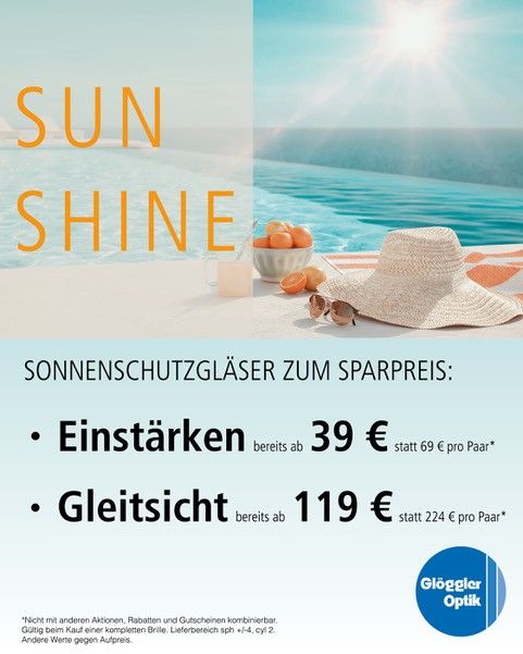 Gloeggler Optik Angebot Sonnenschutzgläser